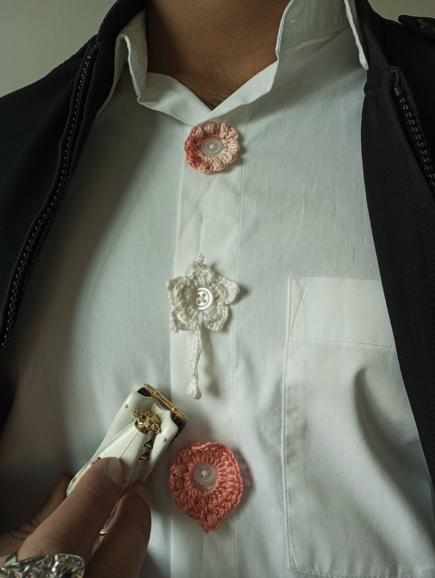 Blush Bloom Button Set