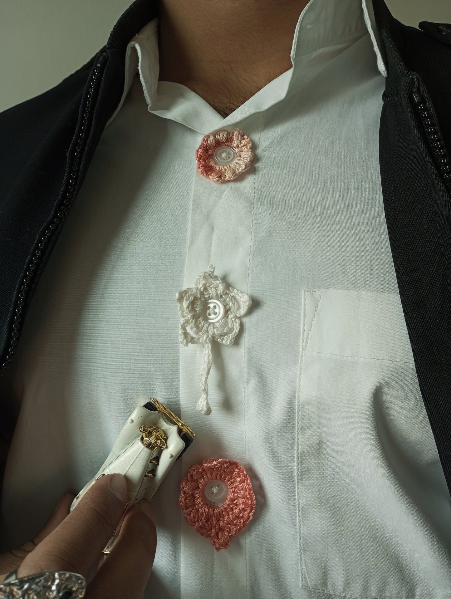 Blush Bloom Button Set