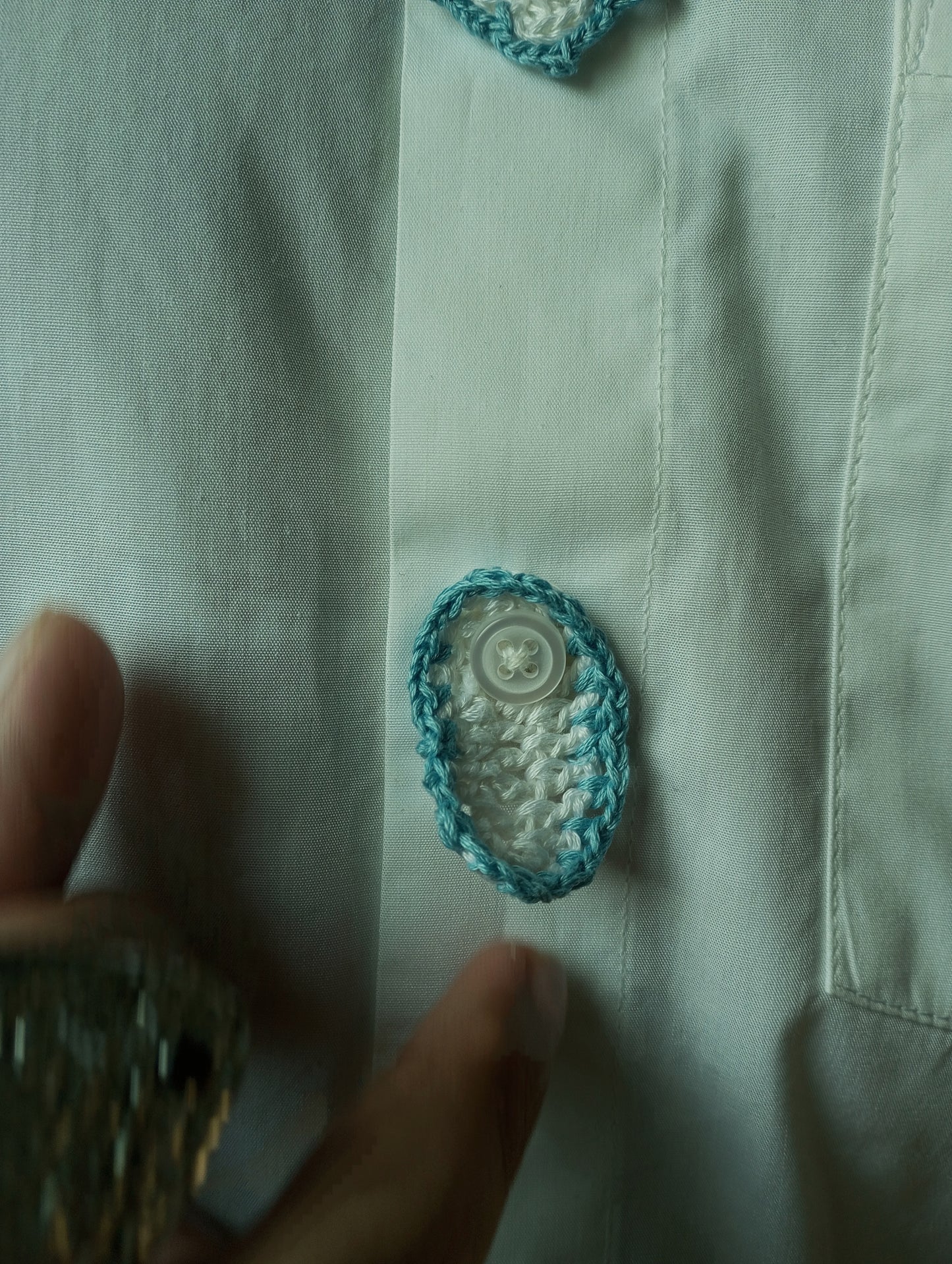 Blue Halo Button Trio