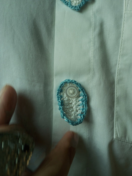 Blue Halo Button Trio